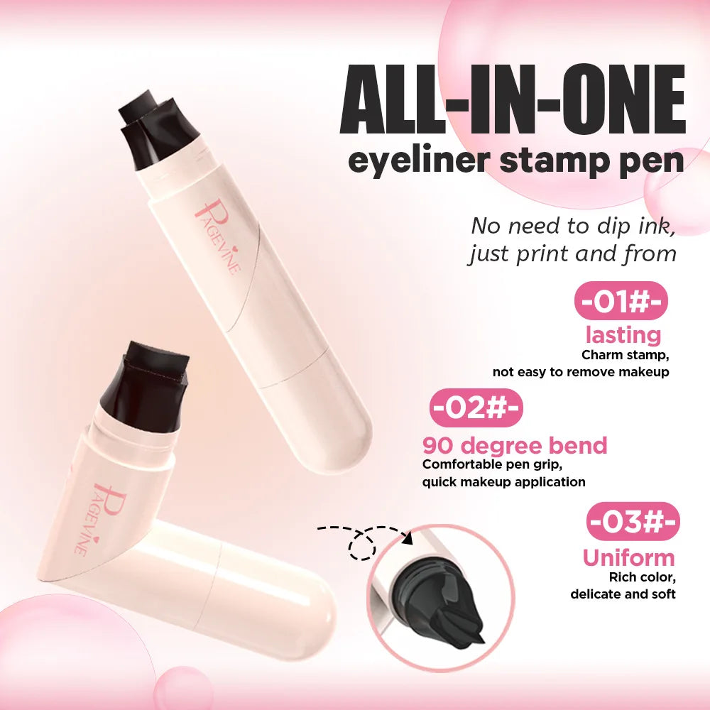 Dual Stamp Eyeliner Pen Waterproof